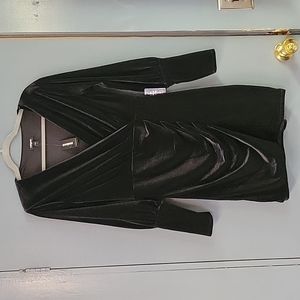 Black velvet mini dress